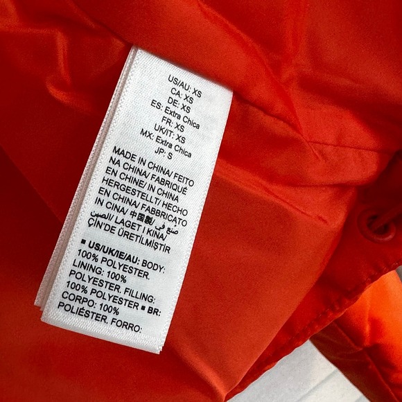 Amazon’s The Drop Womens Ari Cropped Puffer Jacket XS Fire Orange - Picture 6 of 6